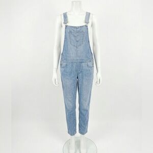 True Religion Light Blue Denim Overalls Women's Relaxed Fit Size 24 Y2K 90s